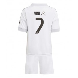 Real Madrid Vinicius Junior #7 Hjemmebanetrøje Børn 2025-26 Kortærmet (+ Korte bukser)
